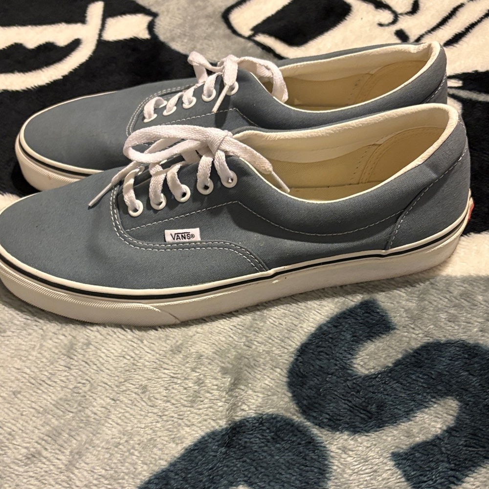 Vans Light Blue Canvas Sneakers with White Accents - Picture 3 of 4